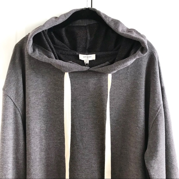 🆕 NWT Oversized Ash Hoodie With Drawstring - Picture 2 of 8